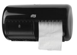 557008 Tork műanyag kistekercses toalettpapír adagoló, fekete  T4 rendszer