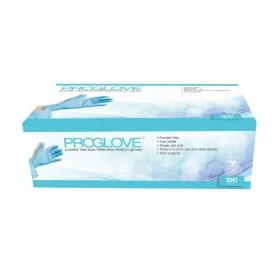 Image of Proglove Nitril vizsgáló kesztyű, púdermentes, kék "M" 100 db/doboz