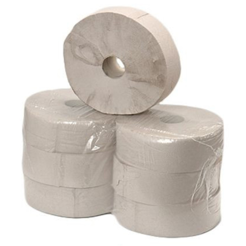 Image of Jumbo Maxi 28cm Intézményi Toalettpapír, 1 rétegű, Reciklált, 6 tekercs/zsugor