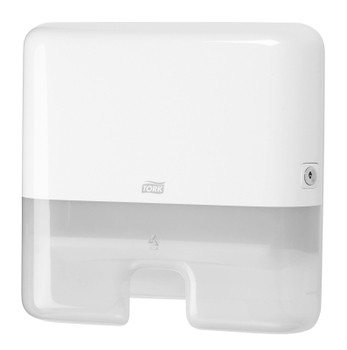 Image of 552100 Tork műanyag mini adagoló Interfolded hajtogatású kéztörlőkhöz, fehér H2 rendszer