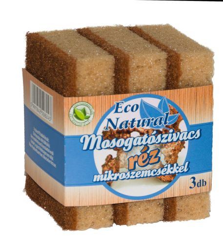 Image of Eco Natural mosogatószivacs Réz mikroszemcsékel 3 db-os