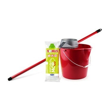 Image of BONUS Felmosó szett B330 (vödör,csavaró,mop,nyél) PIROS